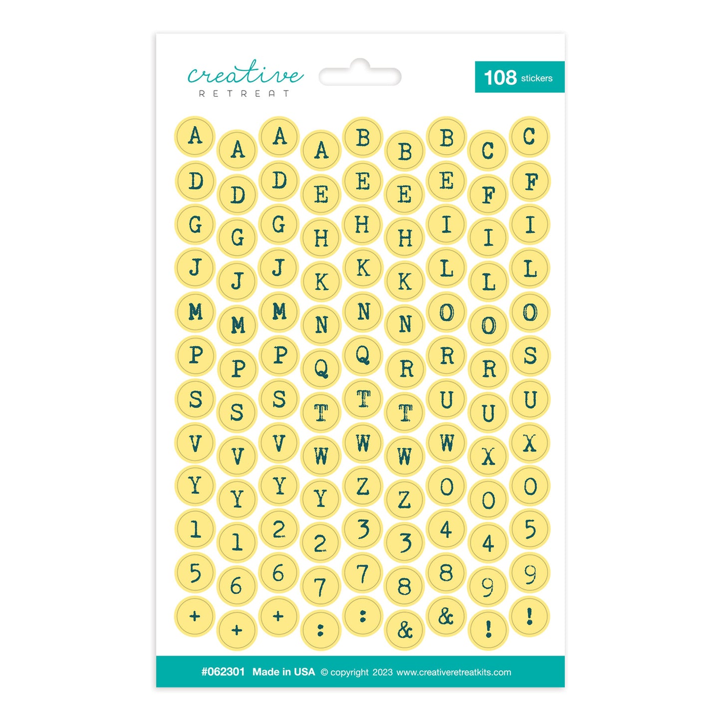 Kinsman Redeemer Alphabet Stickers