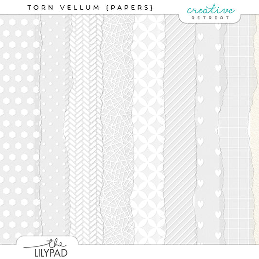 Torn Vellum Digital Papers