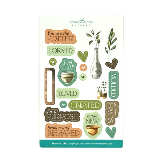 Potter's Hands Glossy Decor Stickers