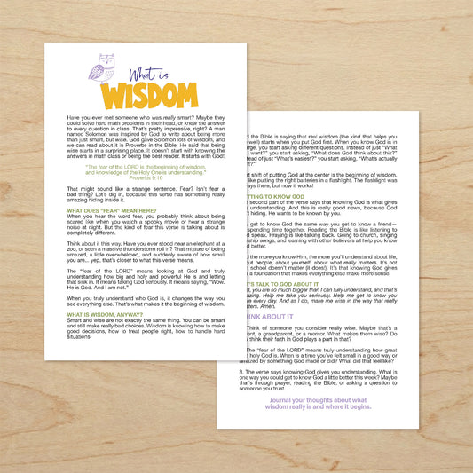 What Is Wisdom Kids Devotional